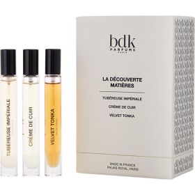 BDK PARFUMS by BDK Parfums 3 PIECE MINI VARIETY WITH TUBERUSE & OUD ABRAMAD & CREME DE CUIR AND ALL ARE EAU DE PARFUM 10ML/0.33OZ