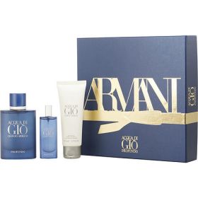 ACQUA DI GIO PROFONDO by Giorgio Armani EAU DE PARFUM SPRAY 2.5 OZ & SHOWER GEL 2.5 OZ & EAU DE PARFUM SPRAY 0.5 OZ