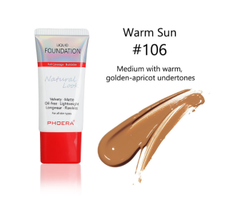 Matte, Silky, Tube Liquid Foundation, Ladies Products (Option: 106 Warm Sun)